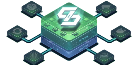 Simplyblock OpenShift virtualization storage, network and compute platform diagram